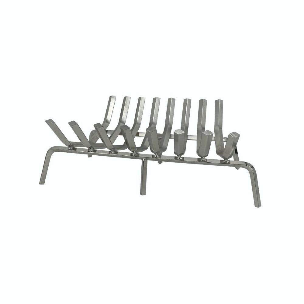 Plow & Hearth Fireplace Grate 8 Bars, 1 1/8" Diamond Stock, Stainless Steel Finish