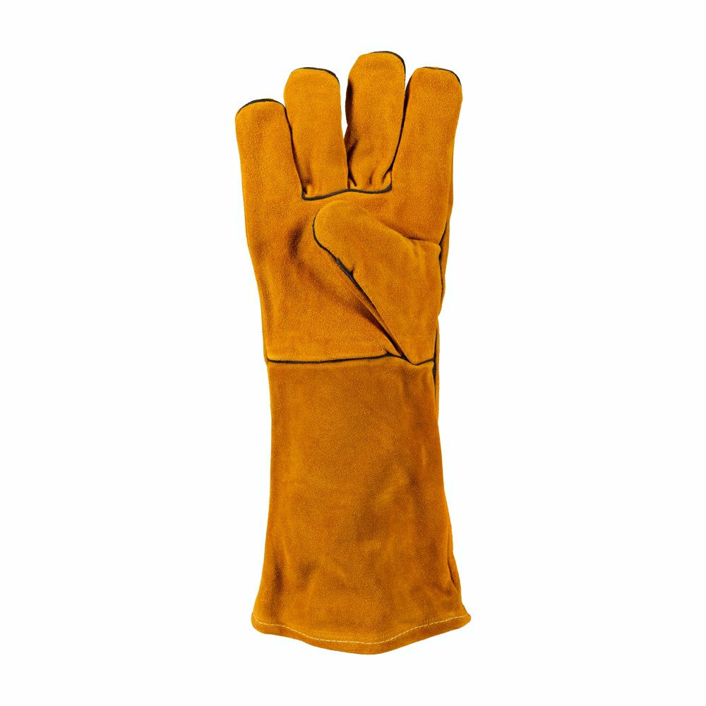 Plow & Hearth Leather Fireplace Gloves, 16" , Tan