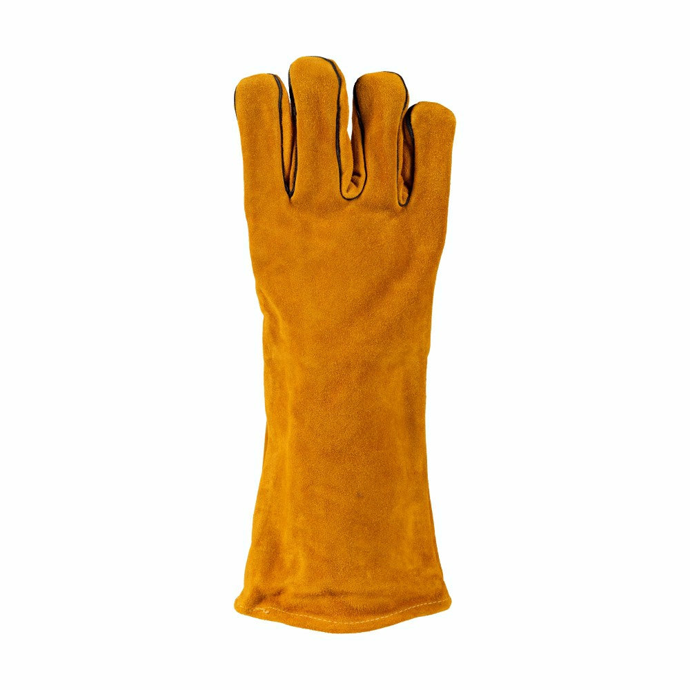 Plow & Hearth Leather Fireplace Gloves, 16" , Tan