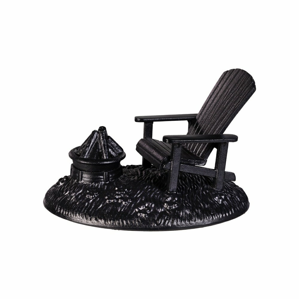 Plow & Hearth Adirondack Chair with Firepit Woodstove Steamer in Cast Iron