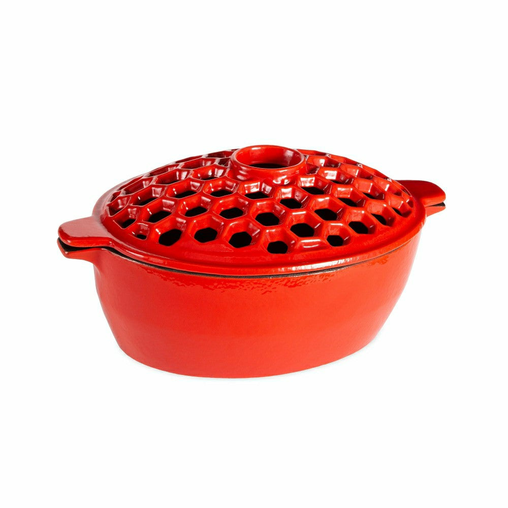 Plow & Hearth 2.3 QT. Cast Iron Lattice Wood Stove Steamer