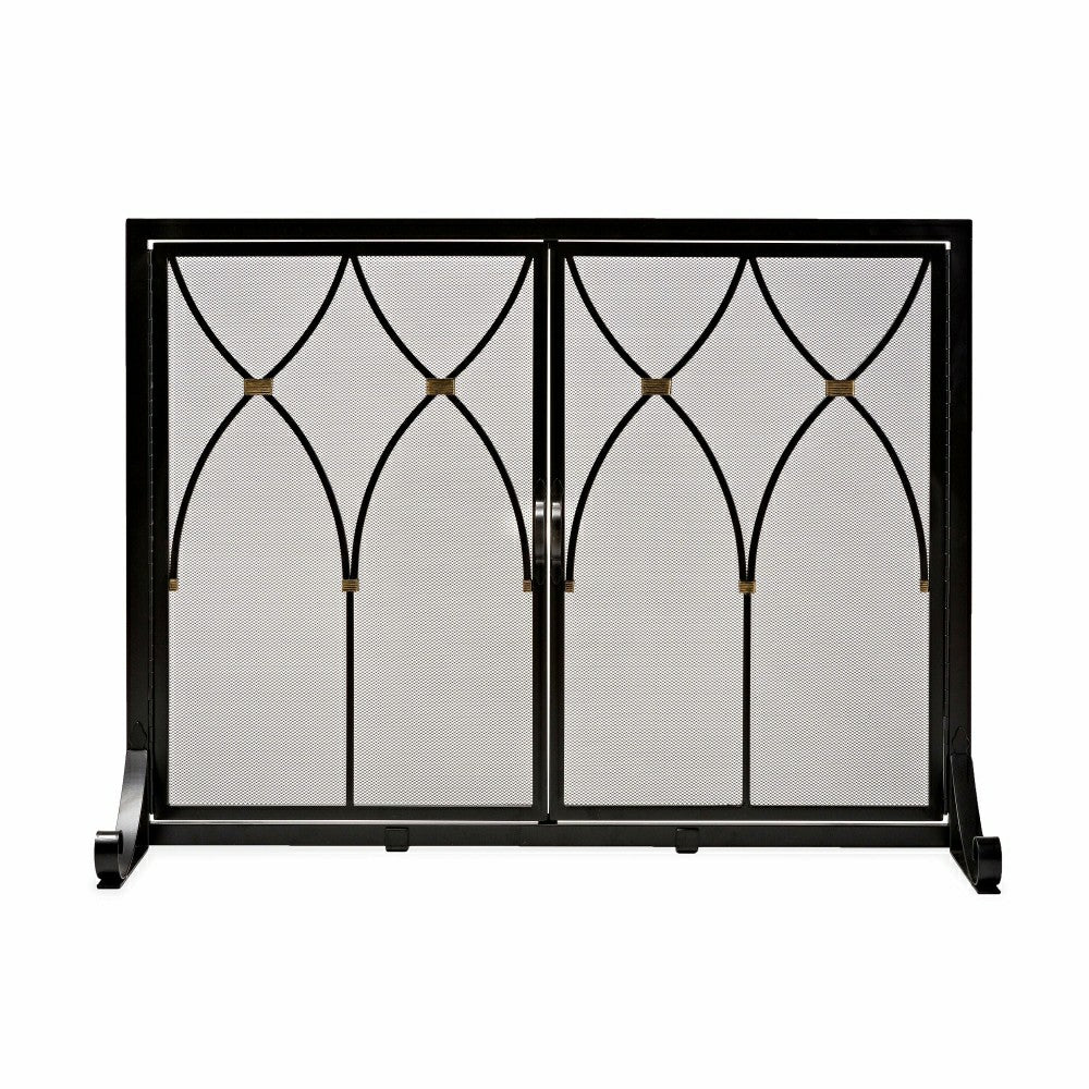 Plow & Hearth Small Winchester Fireplace Screen with Doors