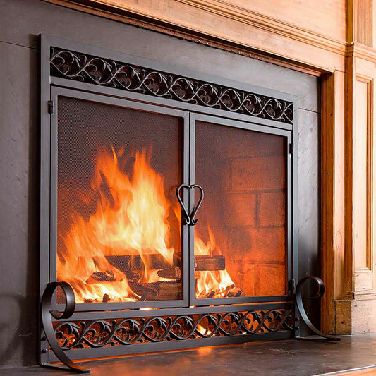 Plow & Hearth Small Scrollwork Fire Screen