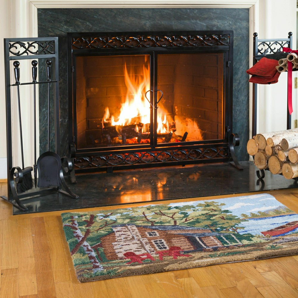 Plow & Hearth Small Scrollwork Fire Screen