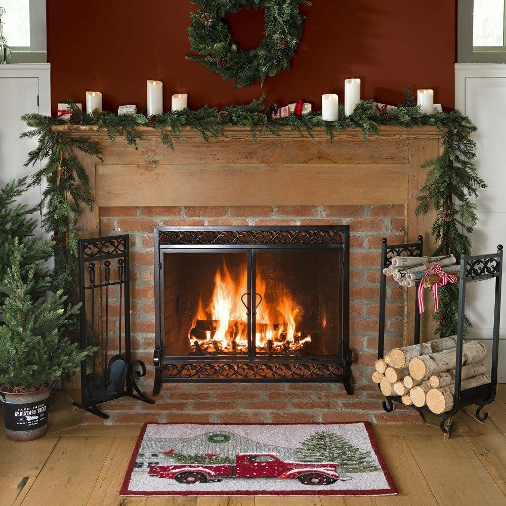 Plow & Hearth Small Scrollwork Fire Screen