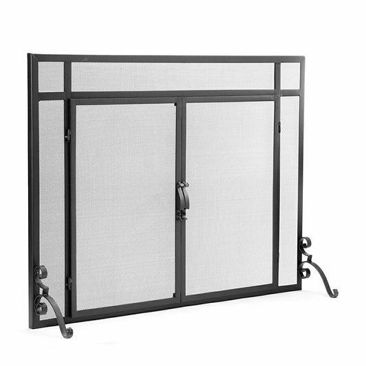 Plow & Hearth Steel Flat Guard Fire Screen