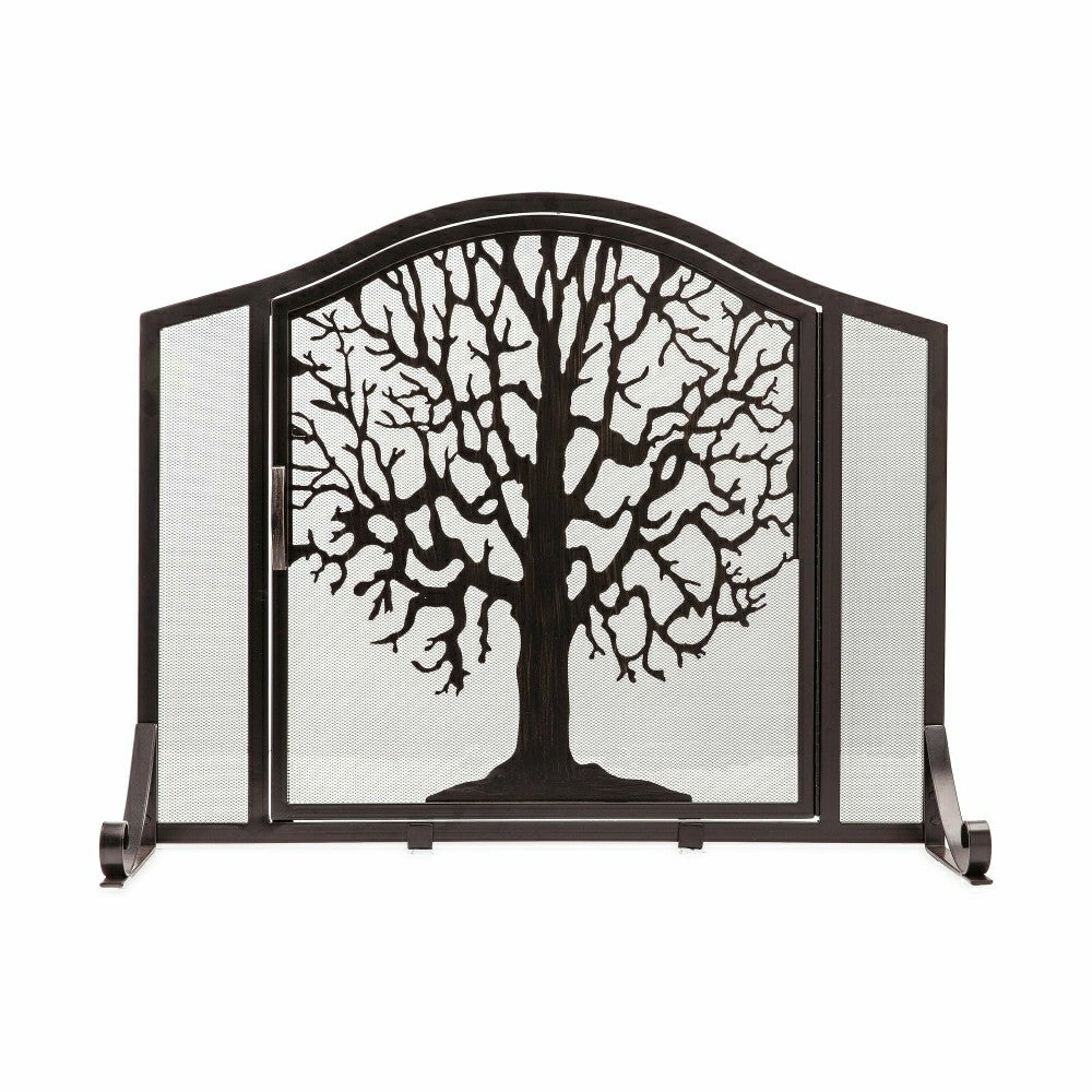 Plow & Hearth Large Tree of Life Fire Screen with Door