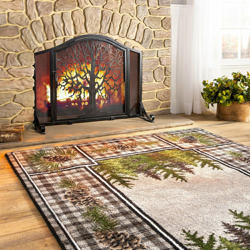 Plow & Hearth Small Tree of Life Fire Screen with Door