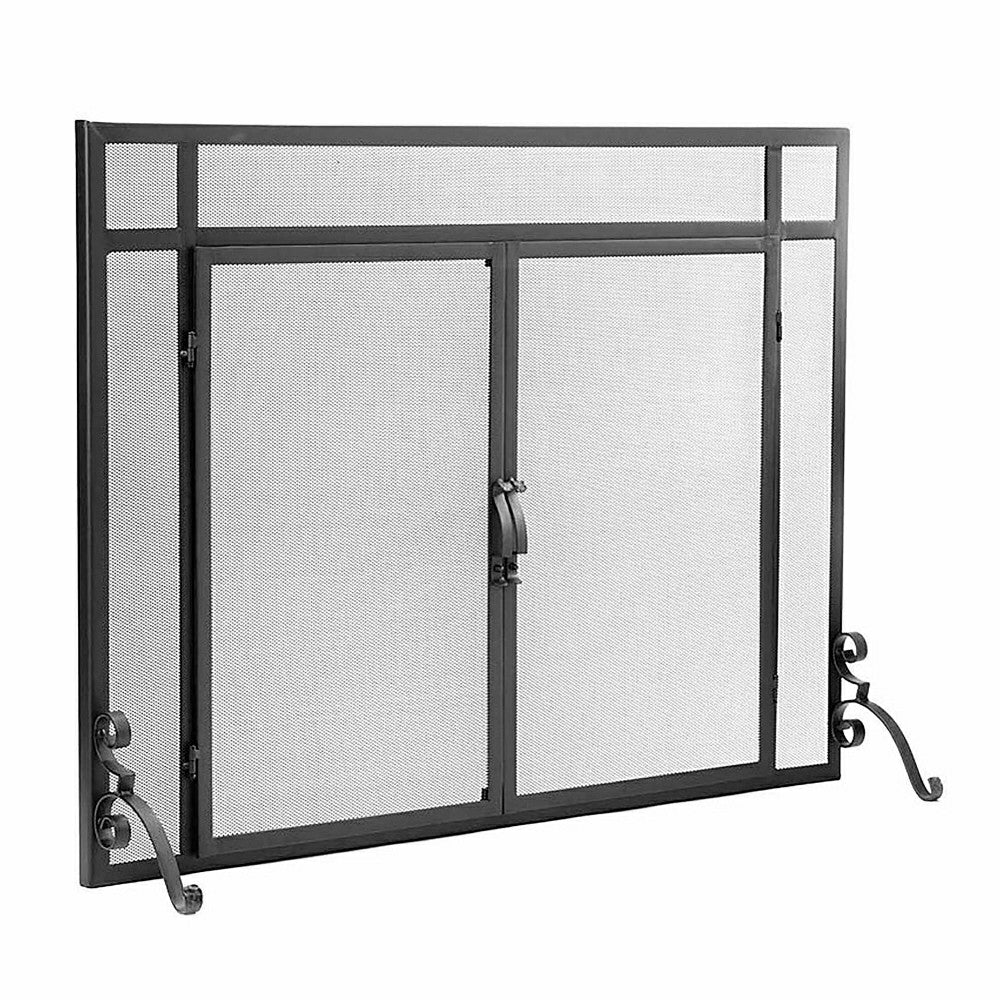 Plow & Hearth Steel Flat Guard Screen| Fireplace Screens