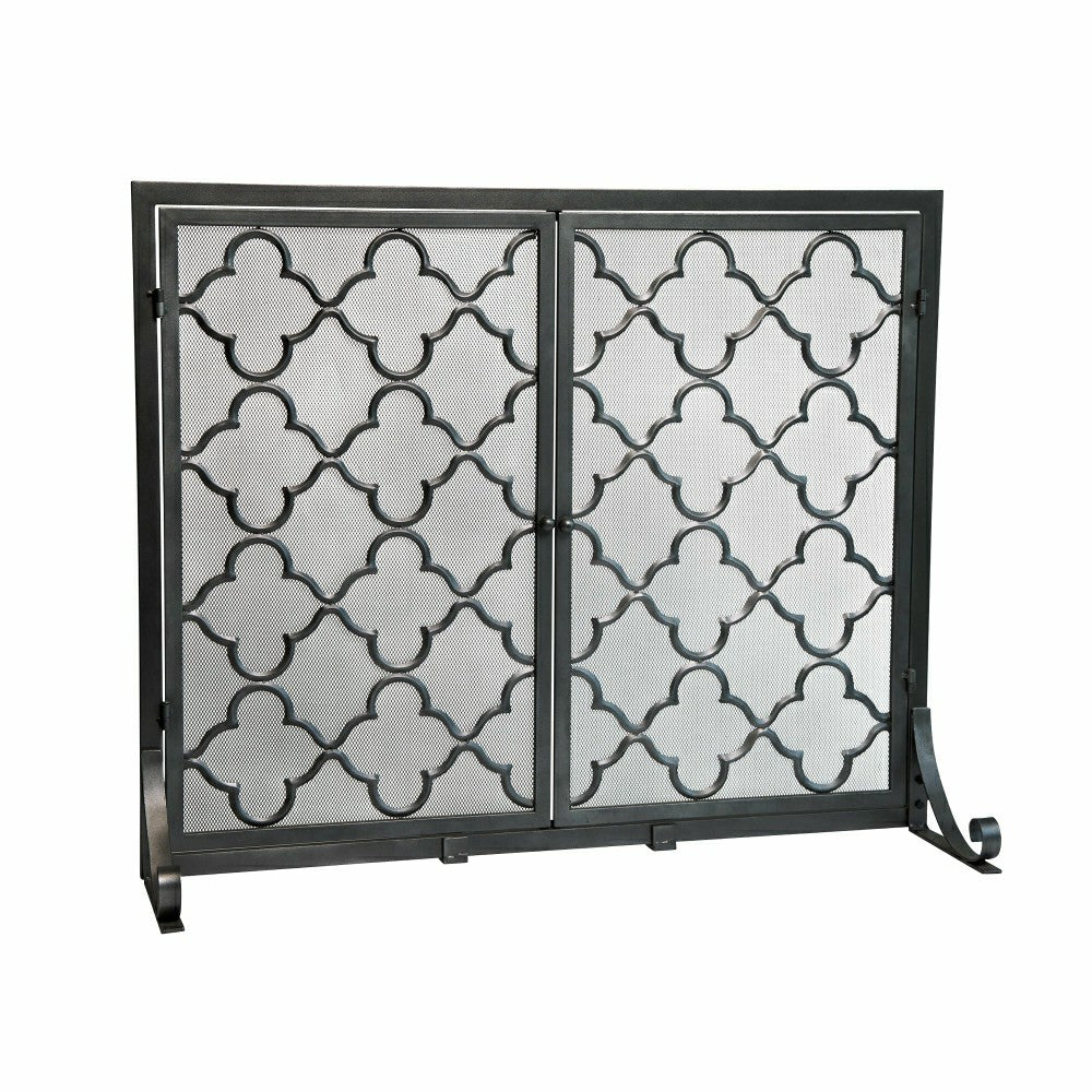 Plow & Hearth Small Geometric Screen w/Doors, 38"W x 31"H