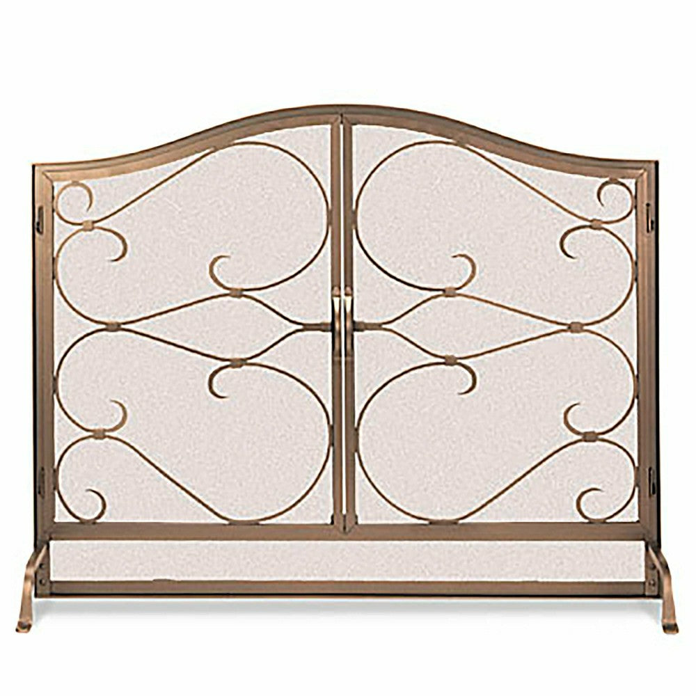 Plow & Hearth Large Iron Gate Hearth Screen with Doors