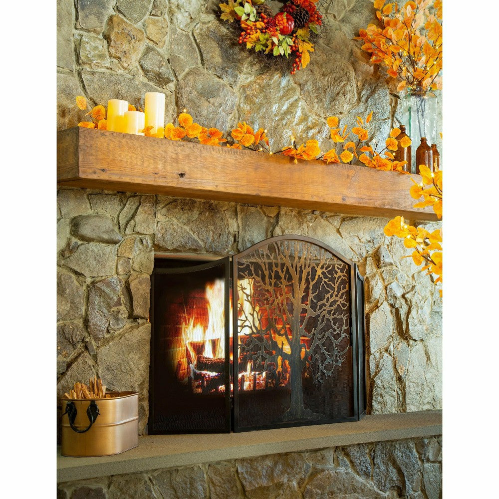 Plow & Hearth Tri Fold Tree of Life Firescreen
