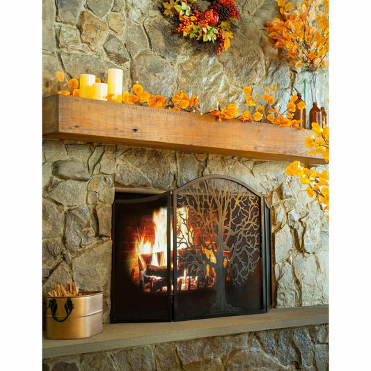 Plow & Hearth Tri Fold Tree of Life Firescreen