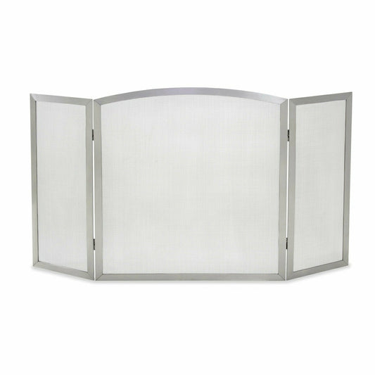 Plow & Hearth Stainless Steel Newport Tri-Folding Fireplace Screen