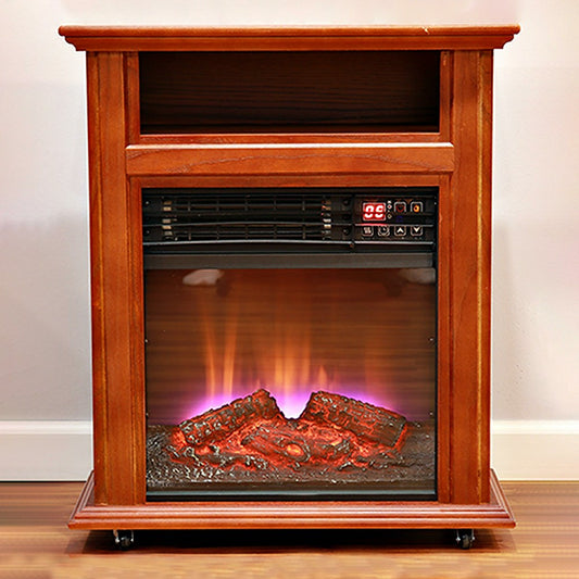 Plow & Hearth Crestview Mobile Quartz Fireplace Heater on Castors