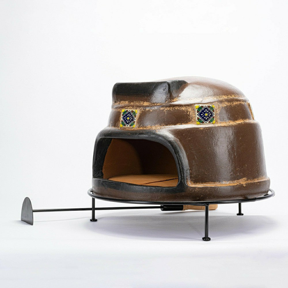 Plow & Hearth Talavera Brown Pizza Oven