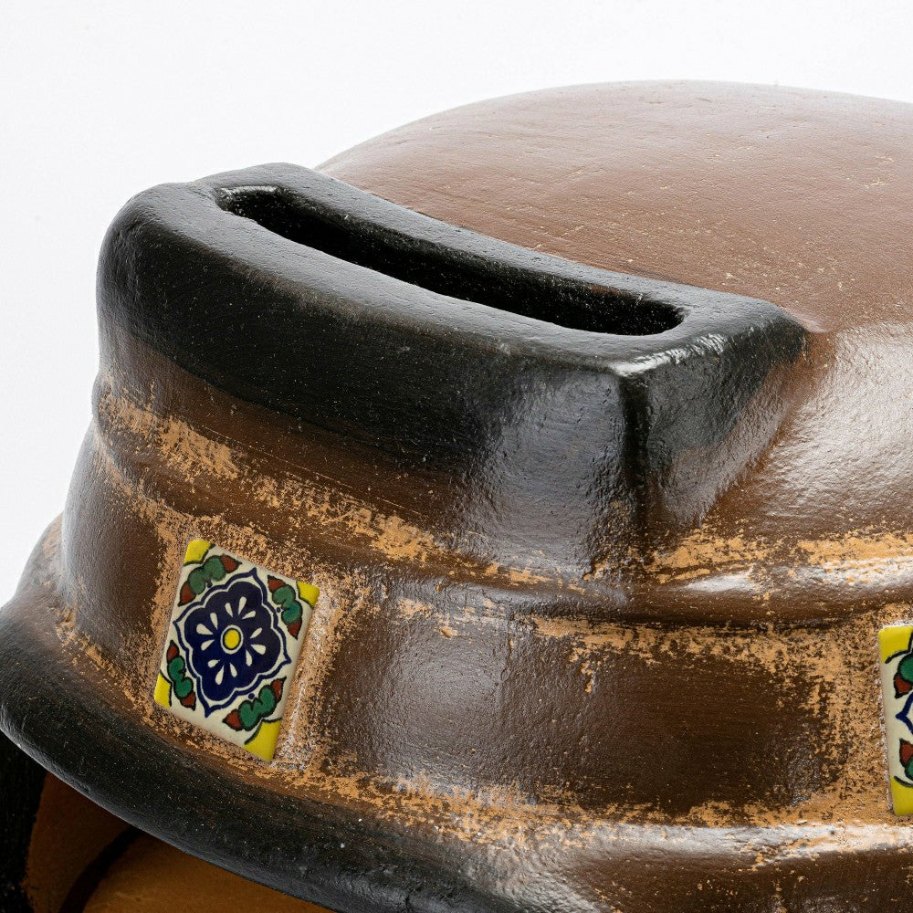 Plow & Hearth Talavera Brown Pizza Oven