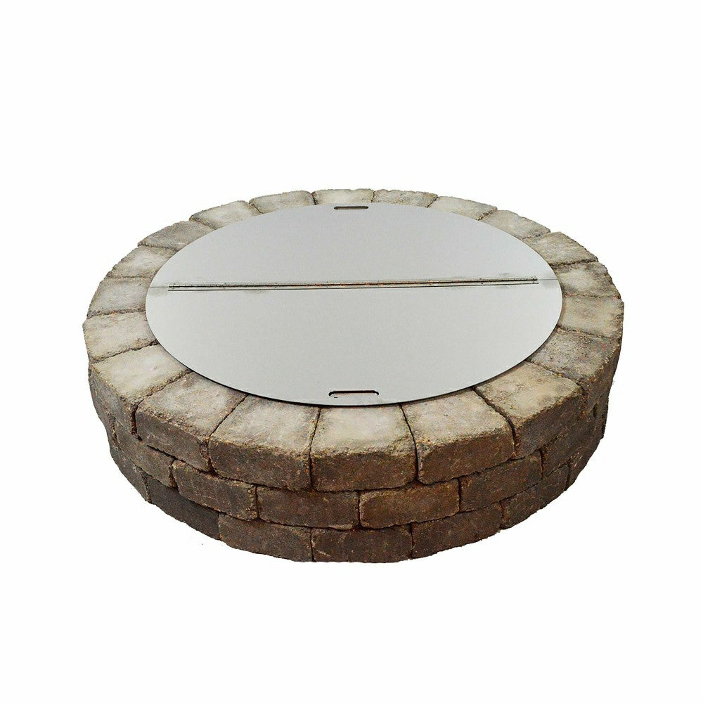 Plow & Hearth Heavy-Duty Stainless Steel Round Fire Pit Cover