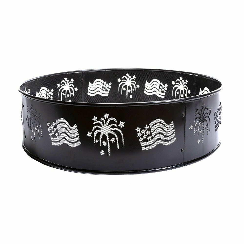Plow & Hearth Flags and Fireworks Metal Fire Ring