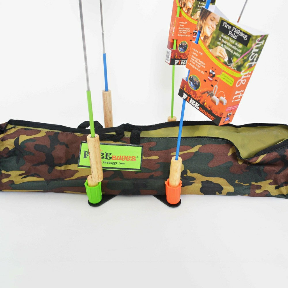 Plow & Hearth 6-Piece Campfire Cooking Family Fun Pak with Camo Bag