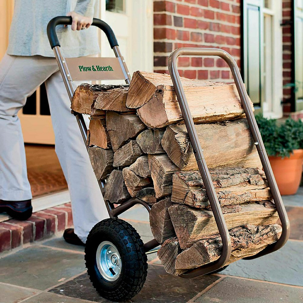Plow & Hearth Rolling Log Cart