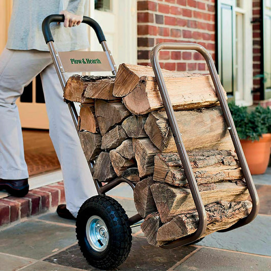 Plow & Hearth Rolling Log Cart