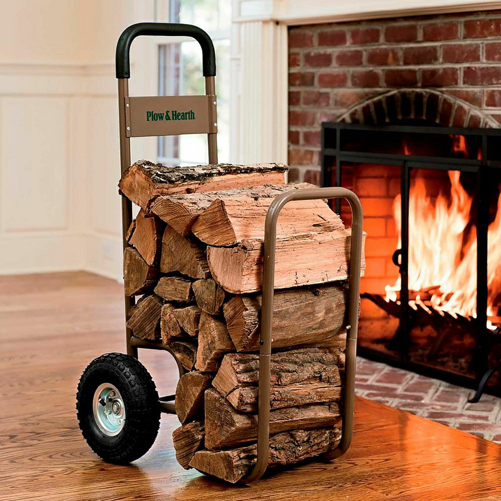 Plow & Hearth Rolling Log Cart