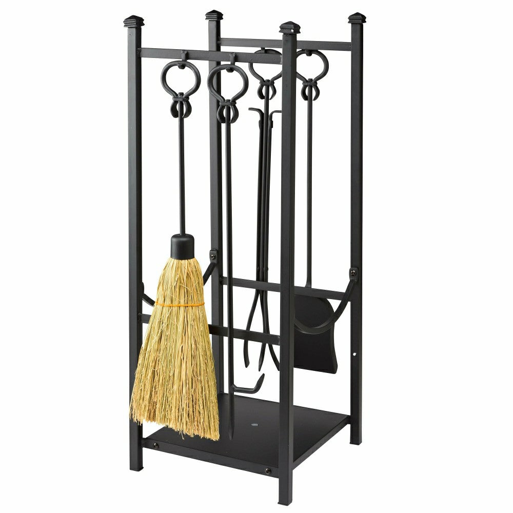 Plow & Hearth Wood Rack With Tools