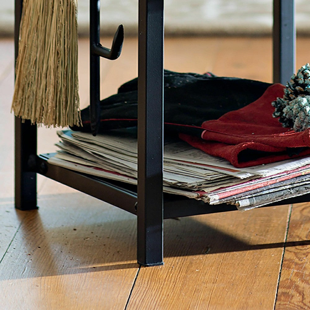 Plow & Hearth Wood Rack With Tools