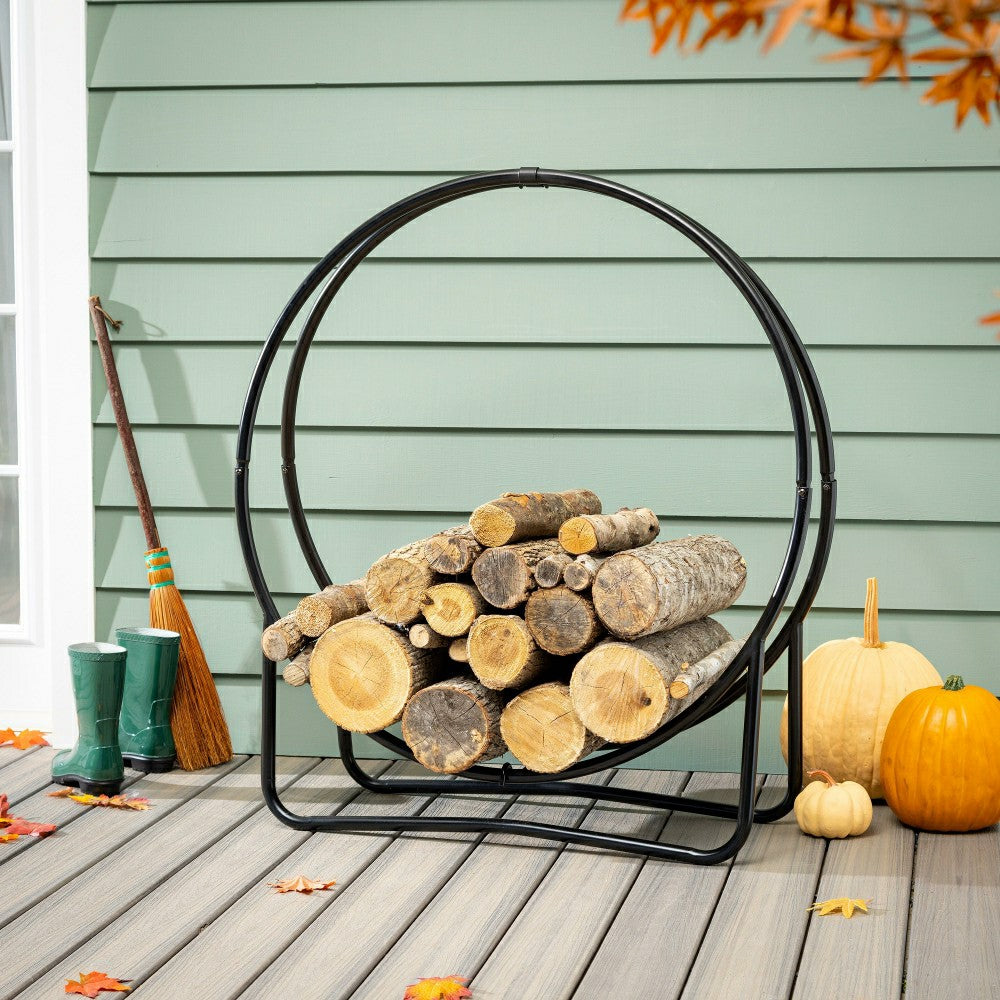 Plow & Hearth Hoop Style Firewood Holder