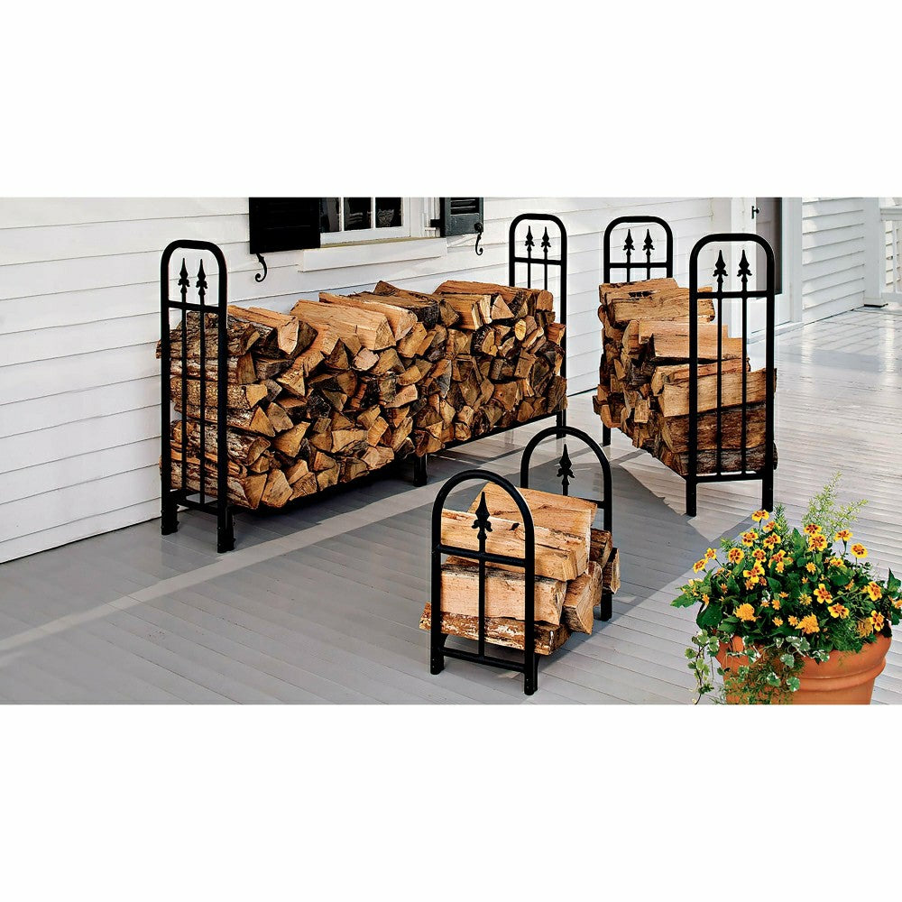Plow & Hearth Large Heavy Duty Steel Wood Rack