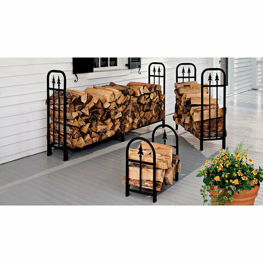 Plow & Hearth Large Heavy Duty Steel Wood Rack