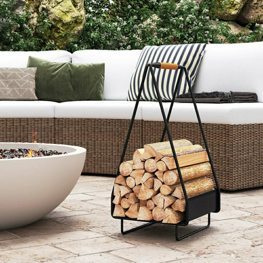 Plow & Hearth Metal Log Holder with Handle