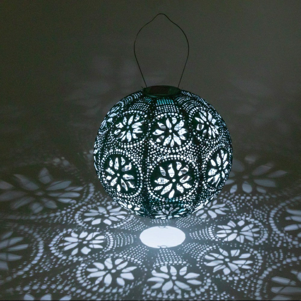 Plow & Hearth Soji Stella - Boho Globe - 12" Solar Lantern