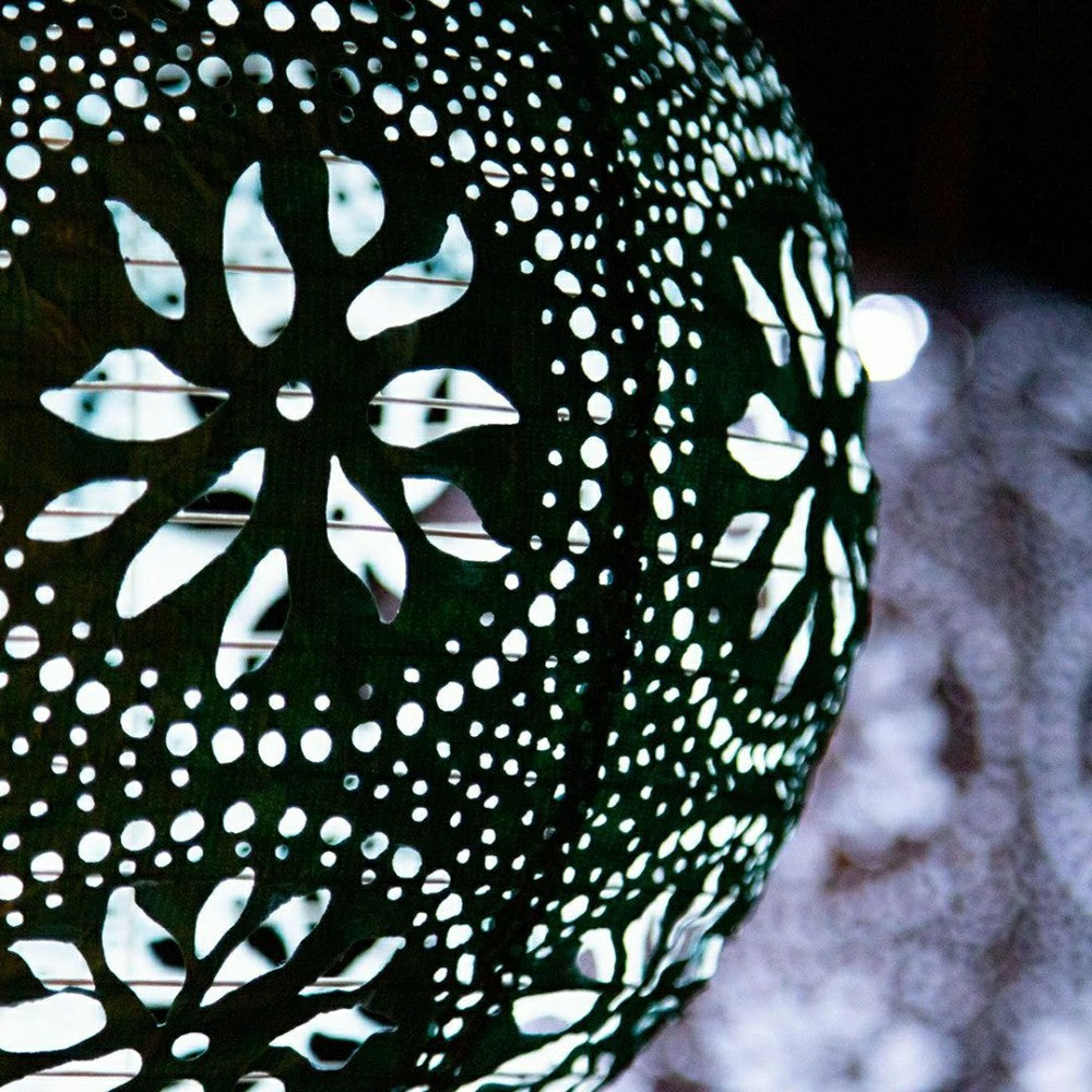 Plow & Hearth Soji Stella - Boho Globe - 12" Solar Lantern