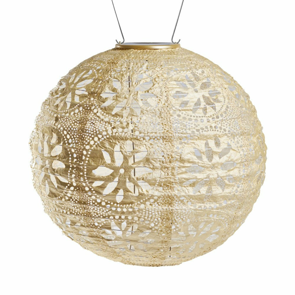 Plow & Hearth Soji Stella - Boho Globe - 12" Solar Lantern