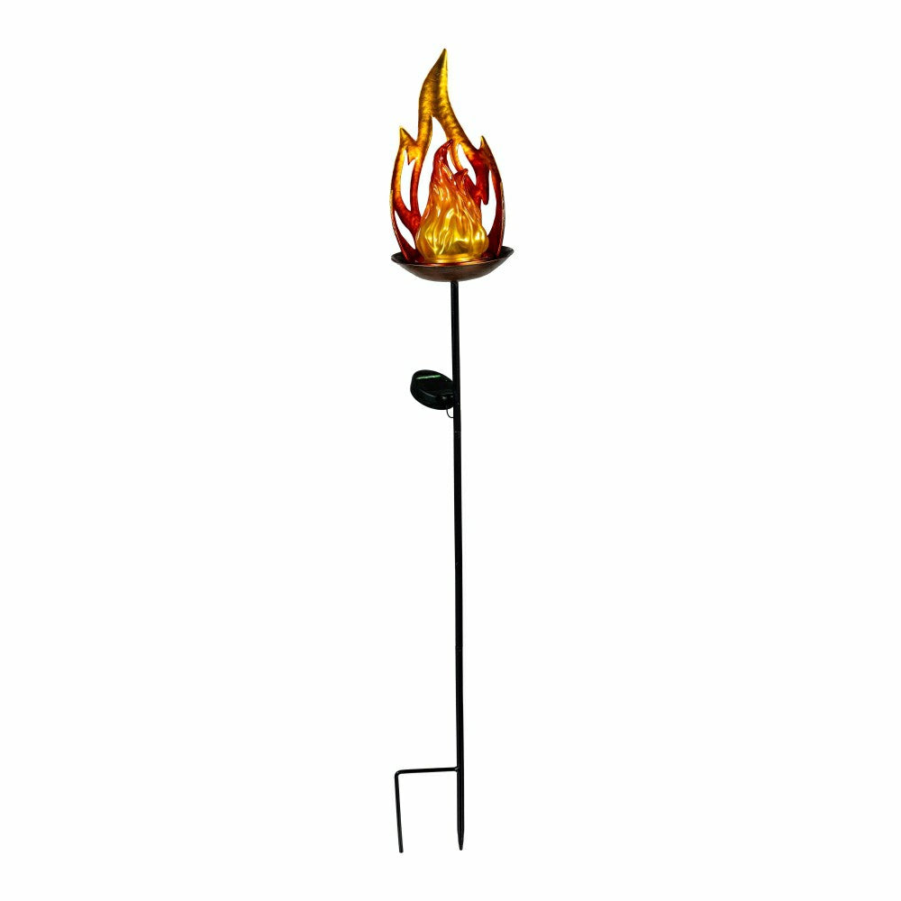 Plow & Hearth solar flame garden stake