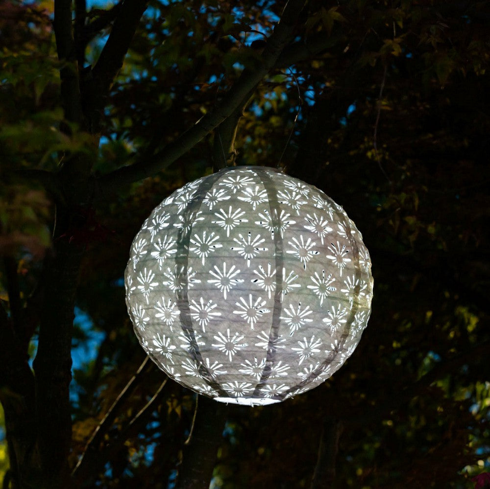 Plow & Hearth Soji Stella - Deco Globe - 12" Solar Lantern