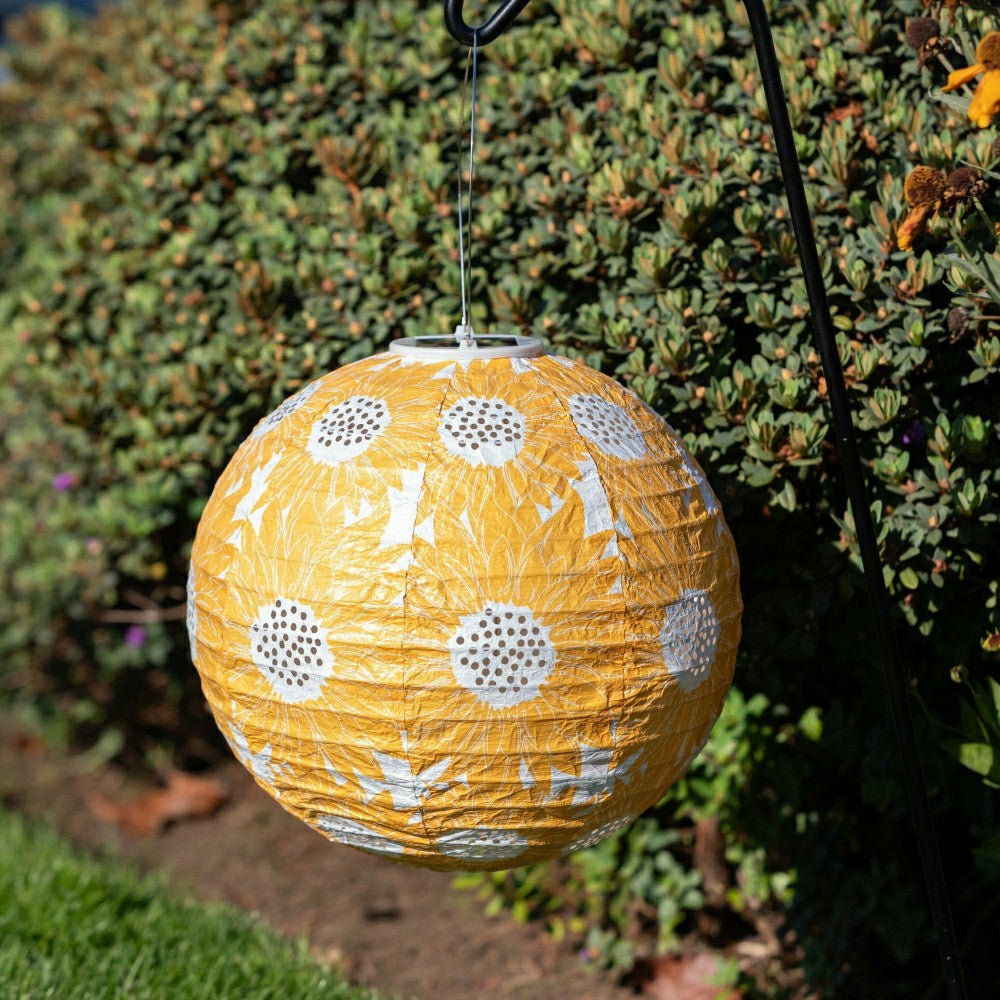 Plow & Hearth Soji Stella - Sunflower - 12" Solar Lantern