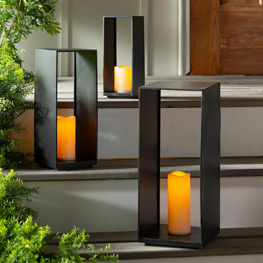 Plow & Hearth 20" Candle Lantern with LED Light