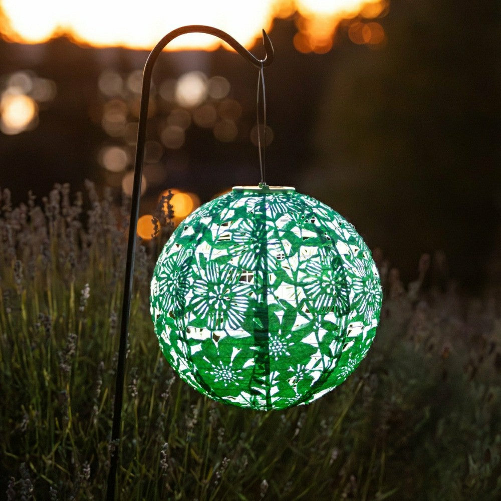 Plow & Hearth Soji Stella - Globe Sunflower - 12" Solar Lantern