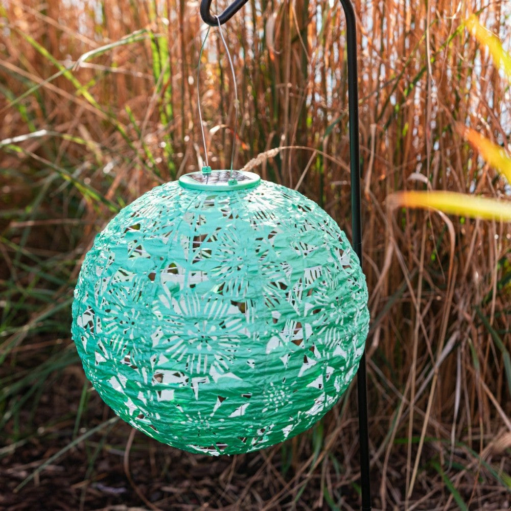 Plow & Hearth Soji Stella - Globe Sunflower - 12" Solar Lantern