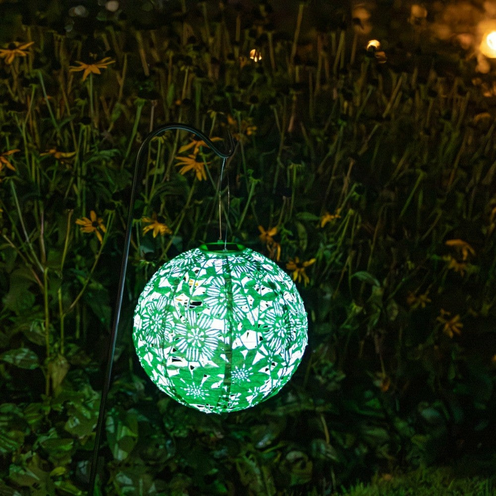 Plow & Hearth Soji Stella - Globe Sunflower - 12" Solar Lantern