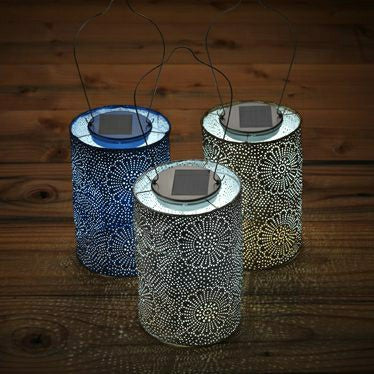 Plow & Hearth Soji Stella - Cylinder - 7.5" Solar Lantern