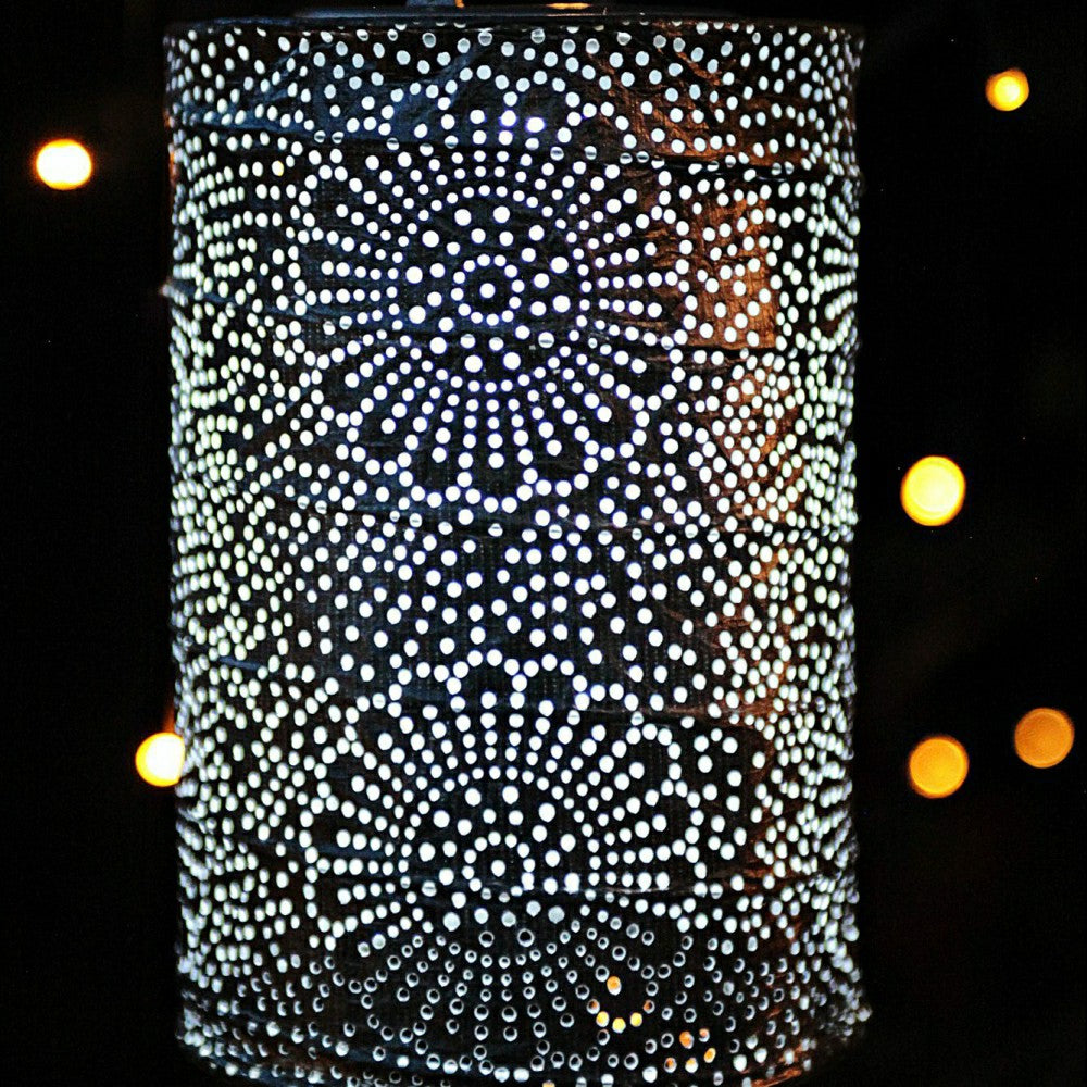 Plow & Hearth Soji Stella - Cylinder - 7.5" Solar Lantern