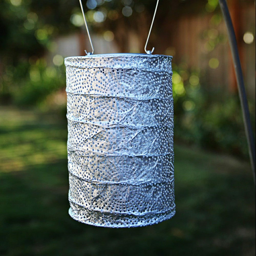 Plow & Hearth Soji Stella - Cylinder - 7.5" Solar Lantern