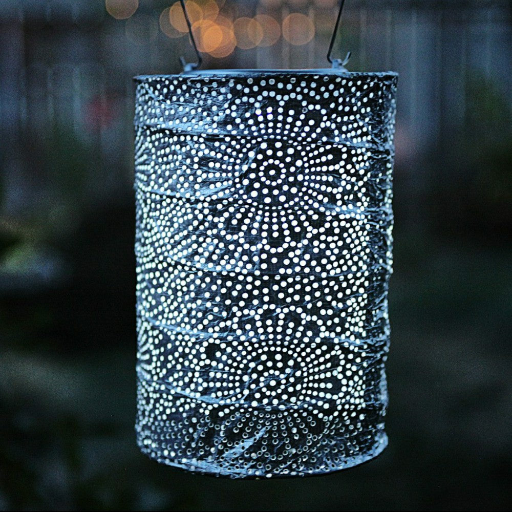 Plow & Hearth Soji Stella - Cylinder - 7.5" Solar Lantern