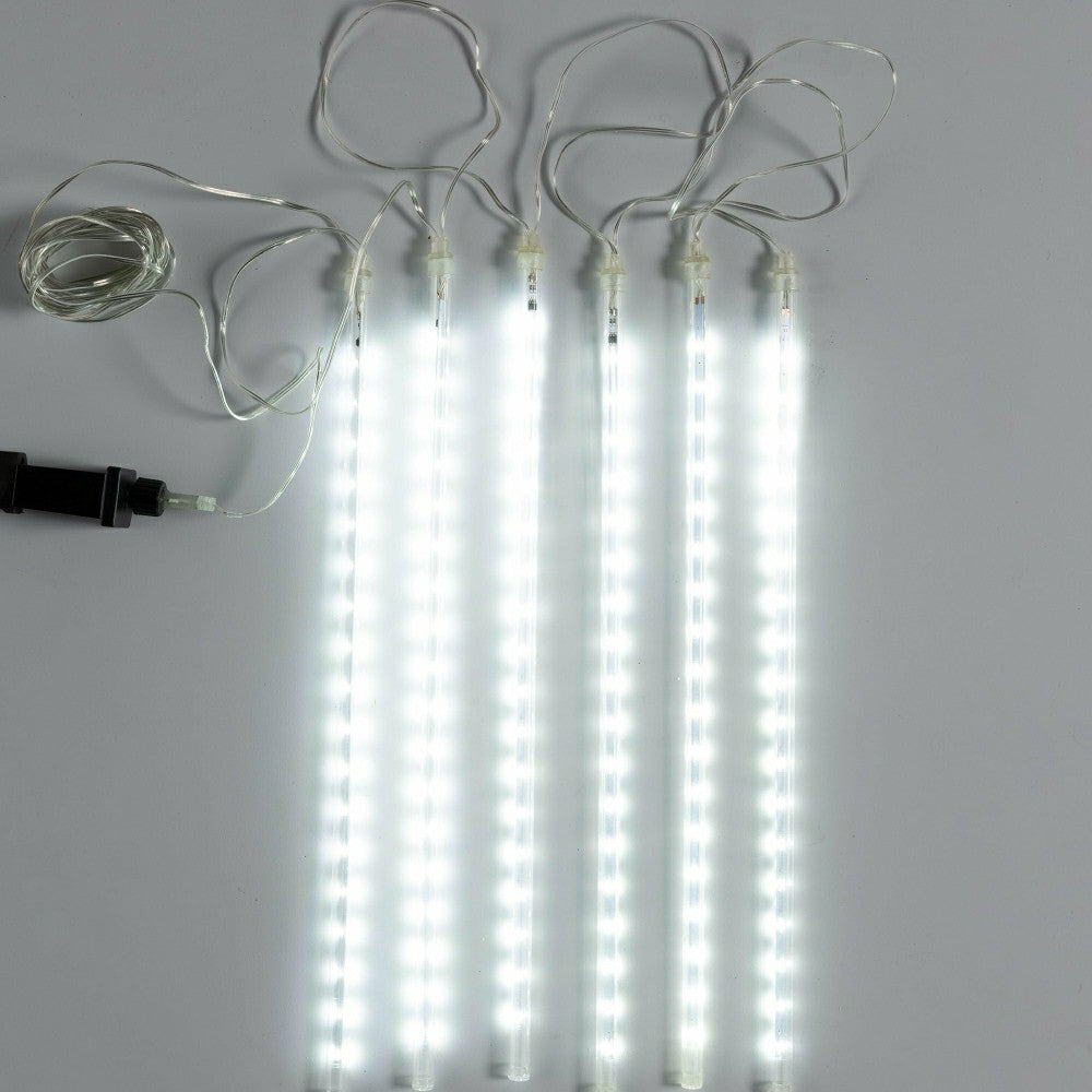 Plow & Hearth Indoor/Outdoor Electric Icicle Chasing Lights with Cool White LEDs