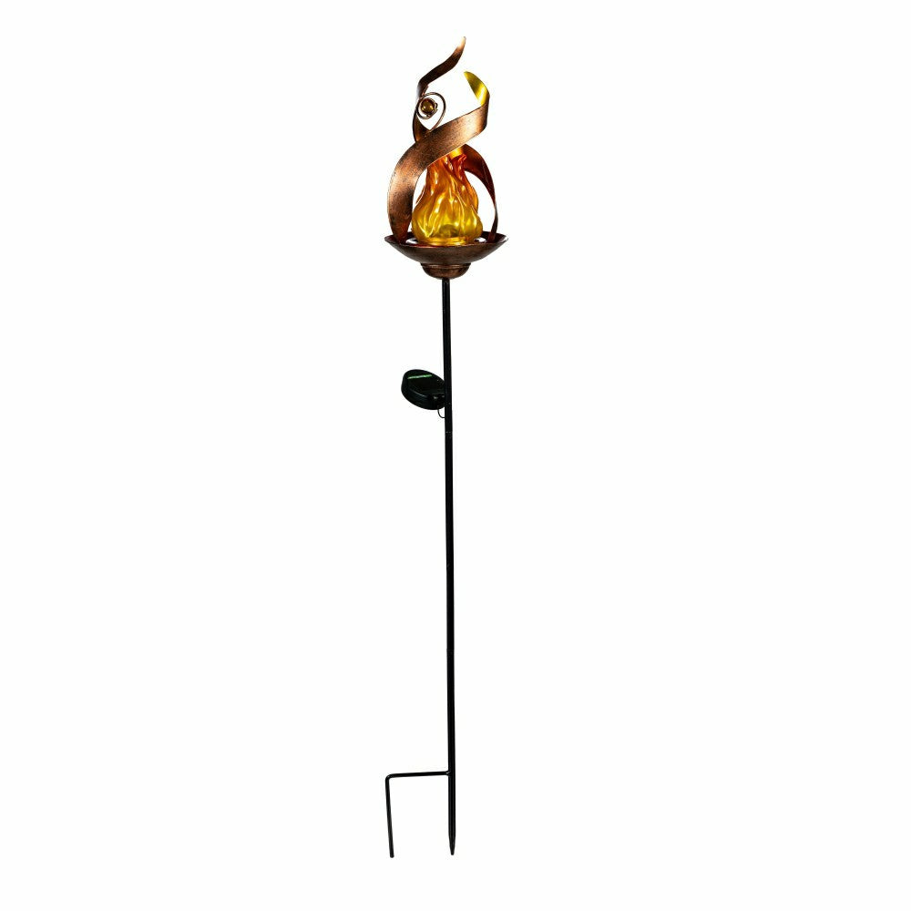 Plow & Hearth solar flame garden stake