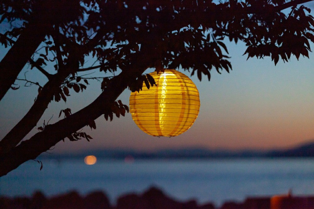 Plow & Hearth Soji Festival 12" Round Solar Lantern
